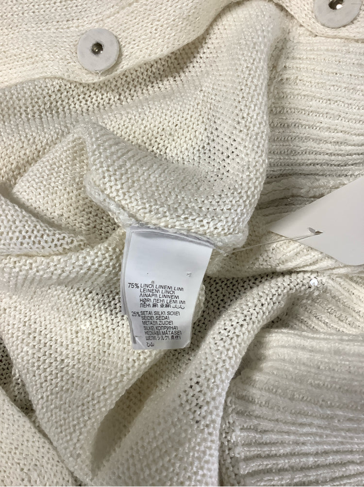 Brunello Cucinelli Size L White Cardigan