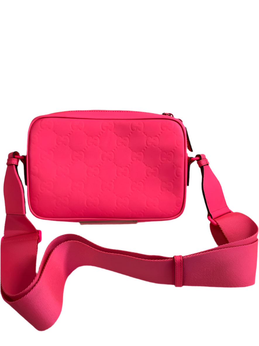 Gucci Hot Pink Rubber Effect Handbags