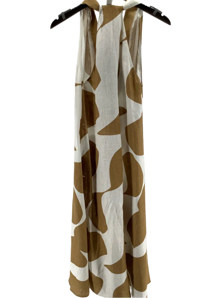Banana Republic Size XS Brown & white Pauline Dress