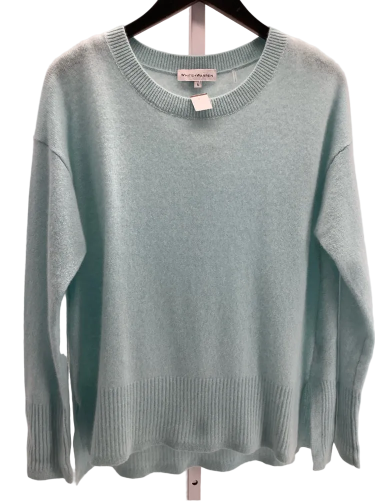 White + Warren Size M Blue Sweater