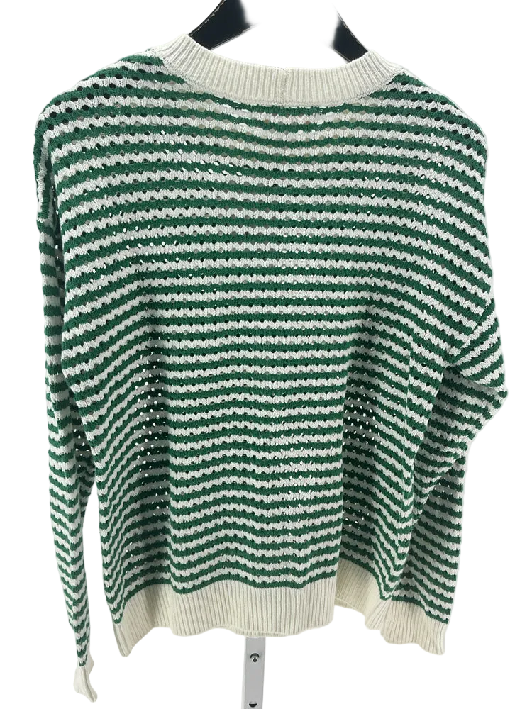 Spiritual Gangster Size XS Green & White Sweater