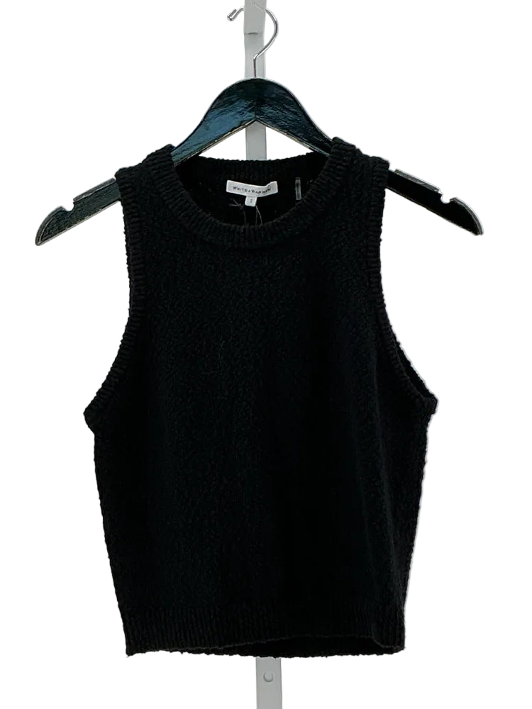 White + Warren Size S Black Tank Top