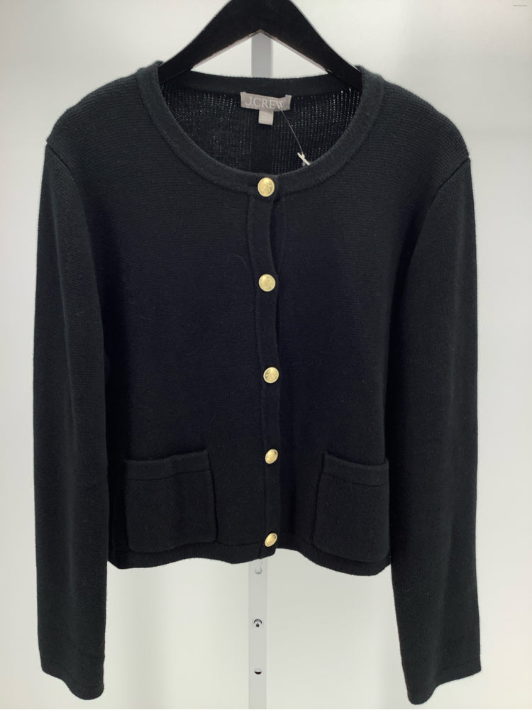 Jcrew Size L Black Emilie Cardigan