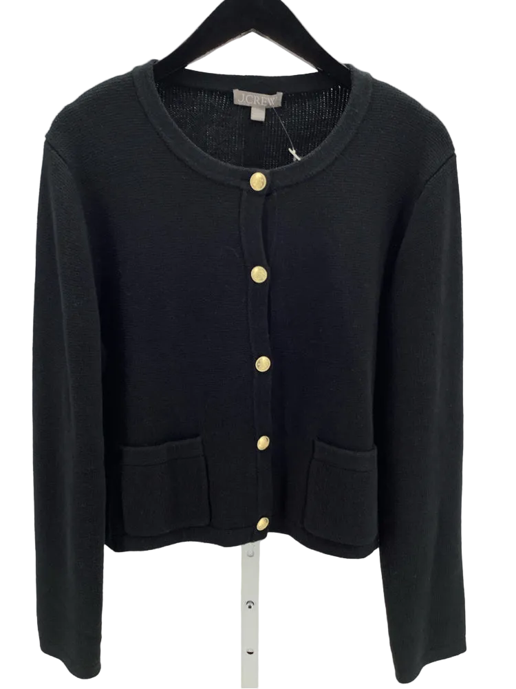 Jcrew Size L Black Emilie Cardigan