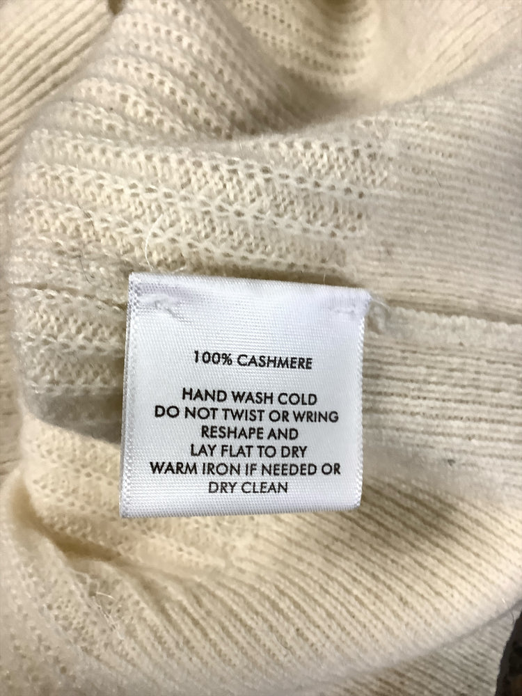 White + Warren Size XS Cream & White Sweater