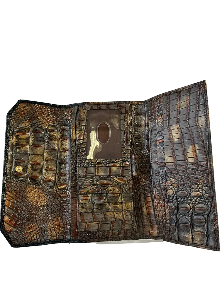 Brahmin Brown Multi Wallet