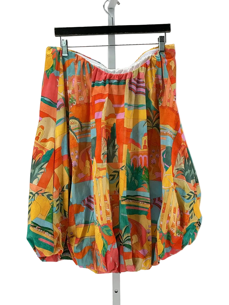 show me your MUMU Size XL Orange Multi Beverly Dress