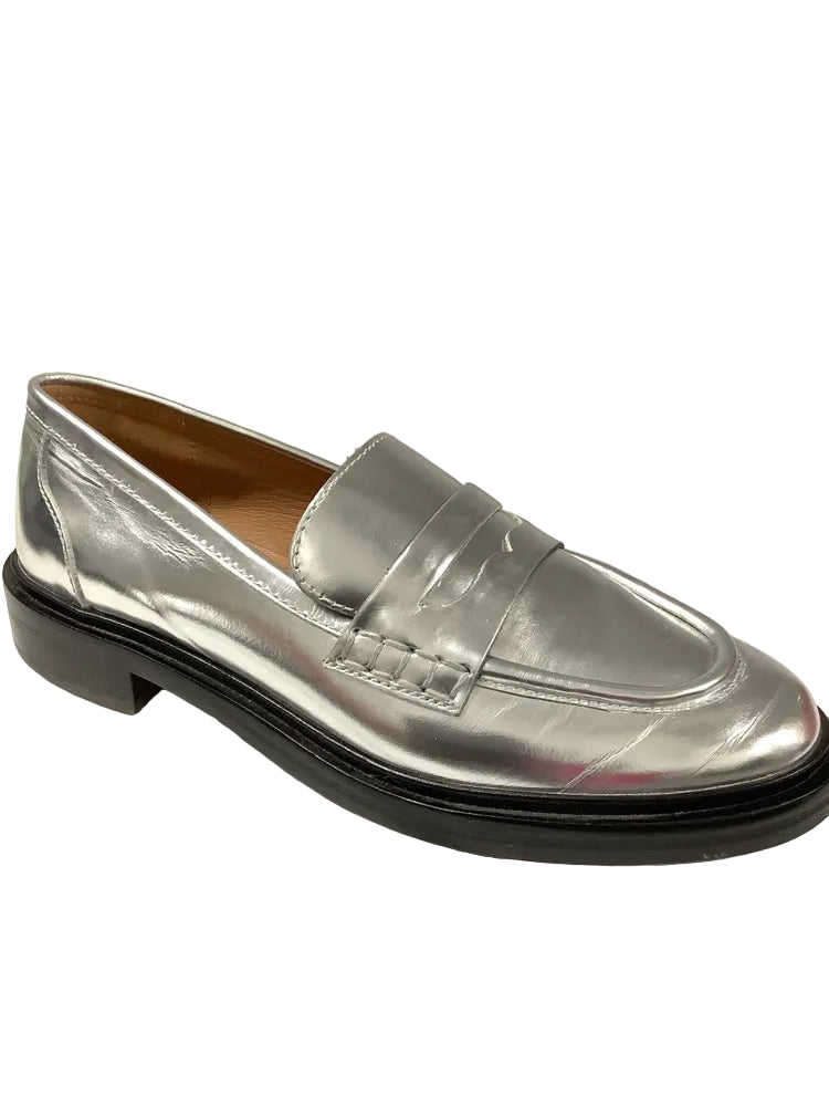 Madewell Shoe Size 8.5 Silver Vernon Loafers