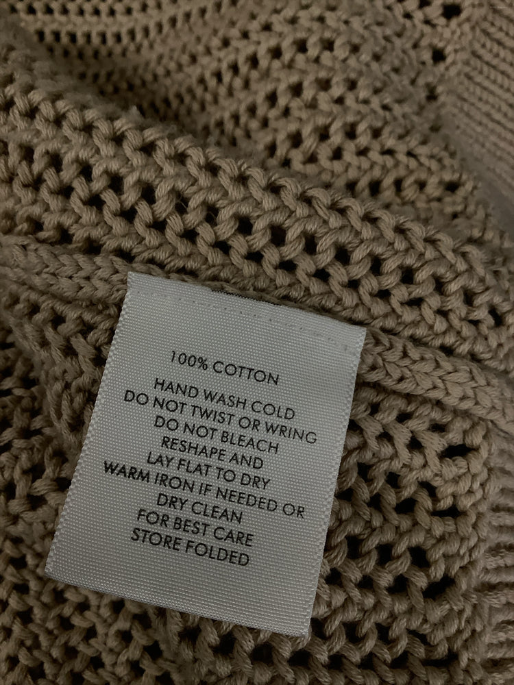 White + Warren Size S Tan Cardigan