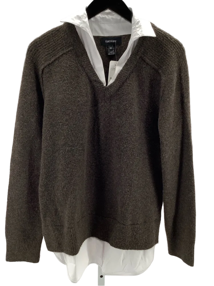 Karen Kane Size M Brown & white Sweater