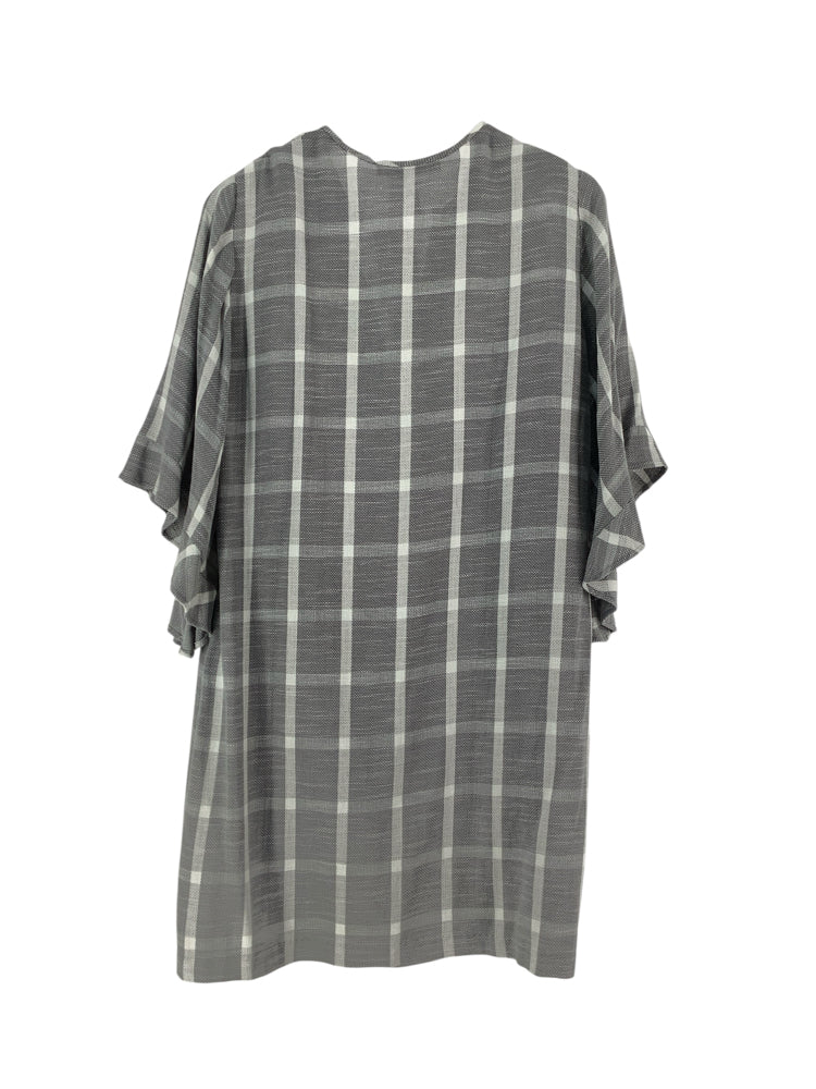 Bcbg Size M Gray & White Dress
