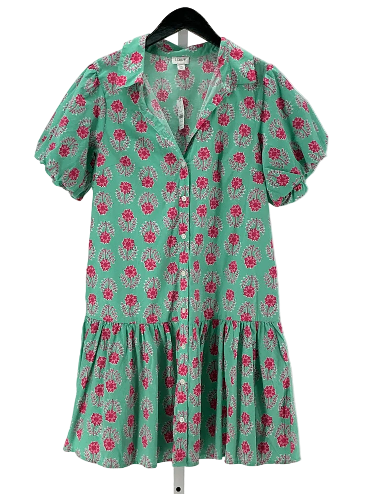 Jcrew Size 10 Green & Pink Dress