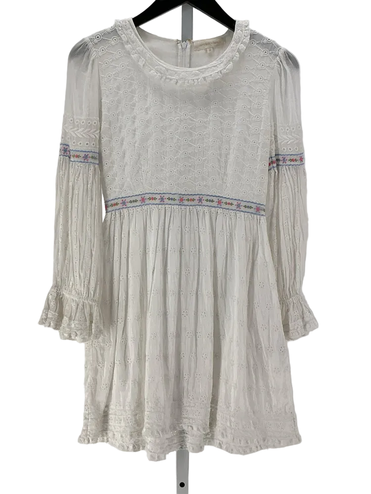 Love Shack Fancy Size XS White multi Julian Dress