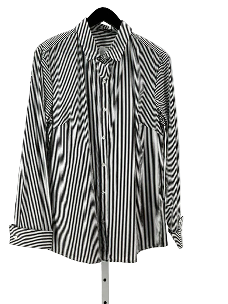 J. McLaughlin Size XL Black & White Shirt