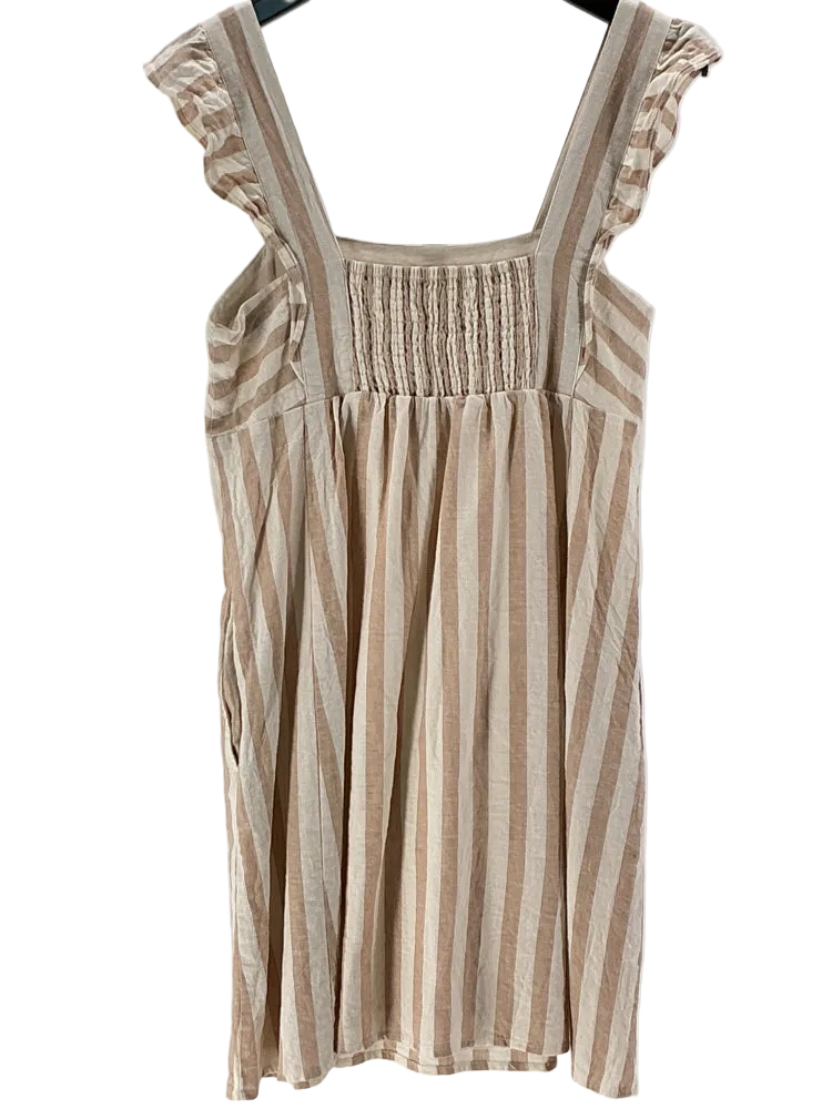 Draper James Size M Tan & Brown Dress