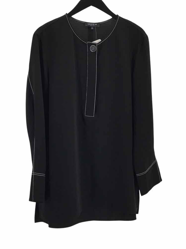 Lafayette 148 Size L Black & White Tilly Shirt