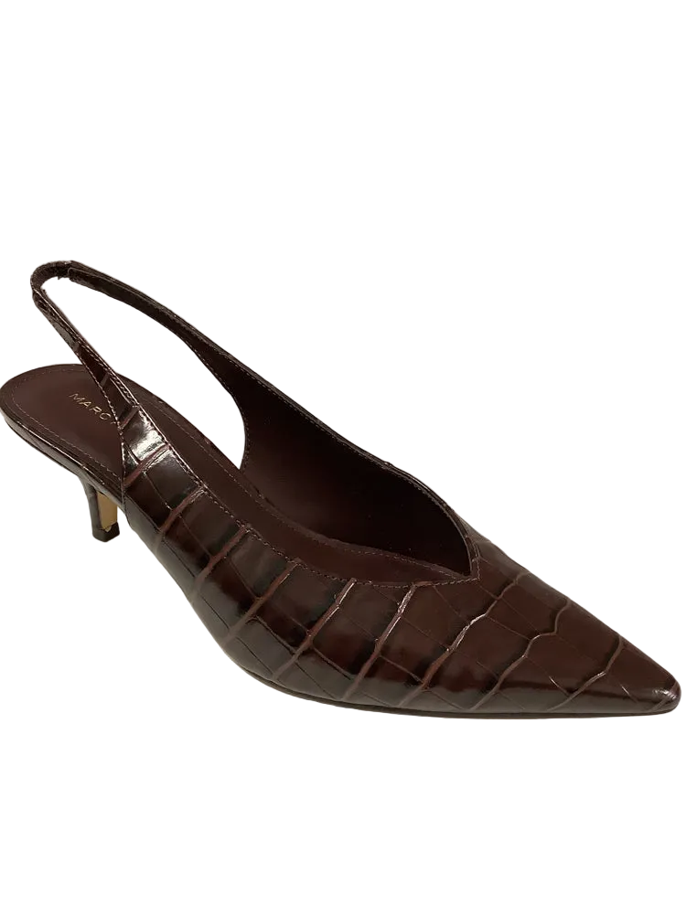 Marc Fisher Shoe Size 9.5 Brown Dorie Slingbacks