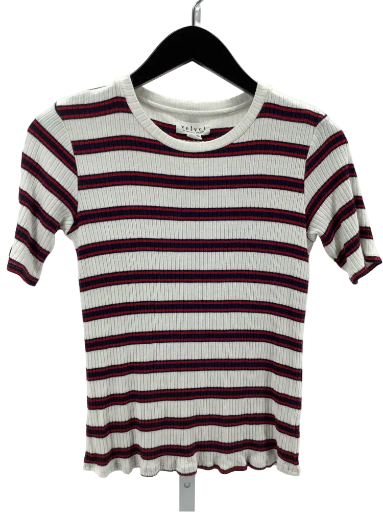 Velvet by Graham Spencer Size M White multi Shirt