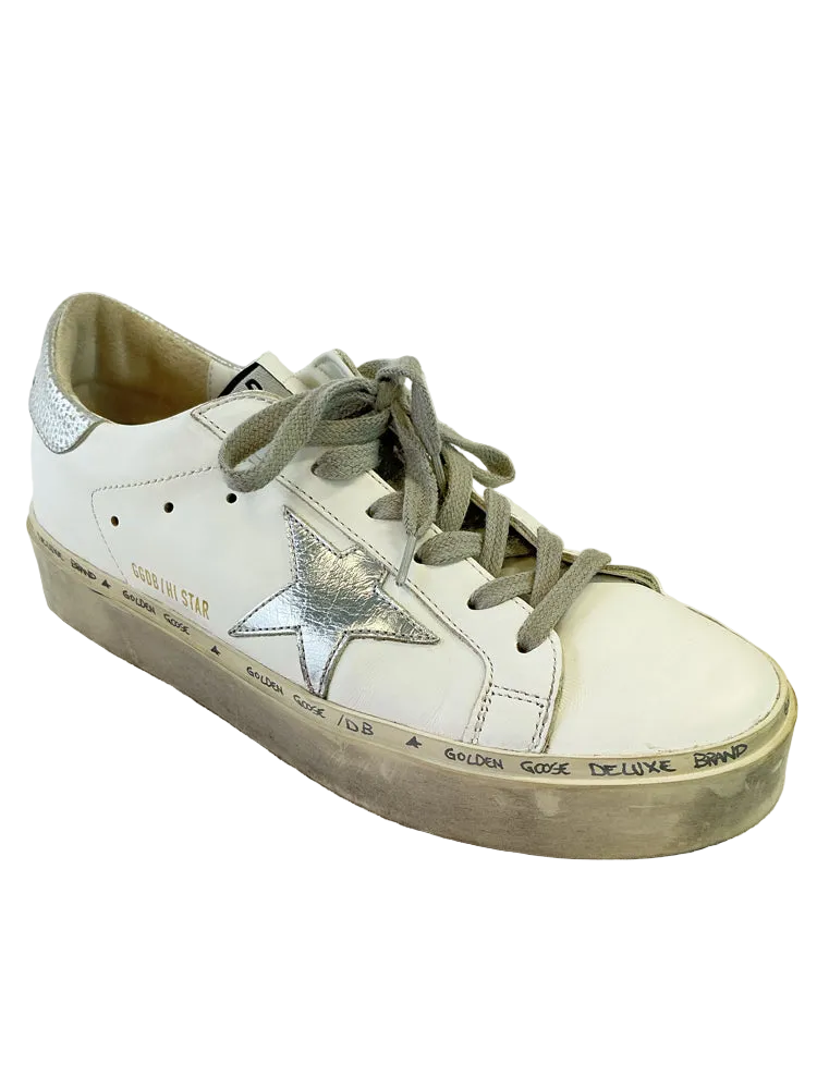 Golden Goose Shoe Size 9 White Hi Star Sneakers