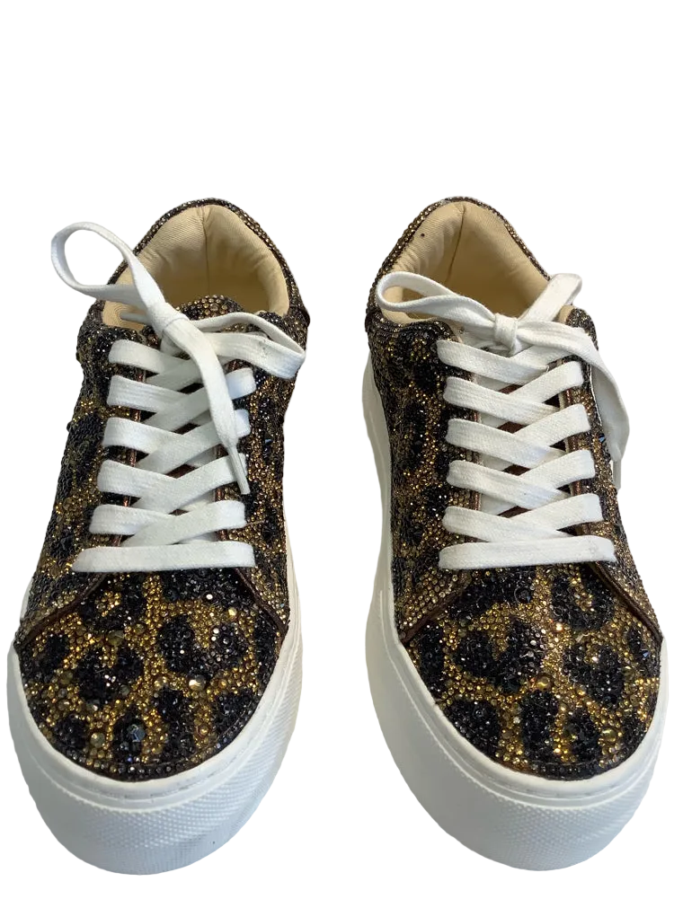 Betsey Johnson Shoe Size 6.5 Brown Multi Sneakers