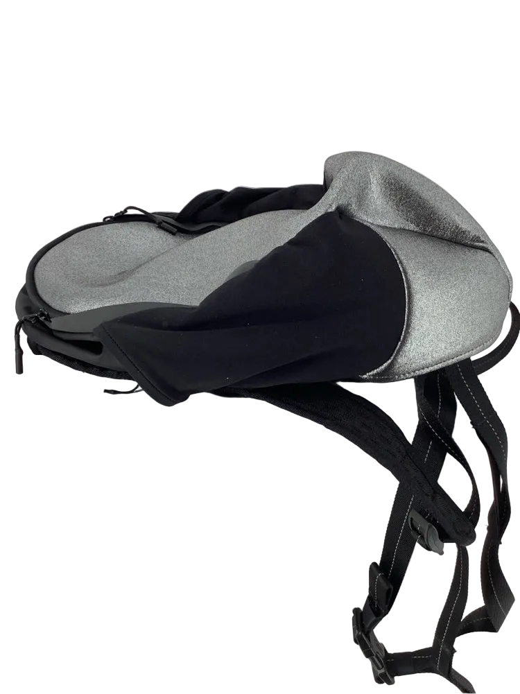 lululemon Black & silver Fast and Free Backpack