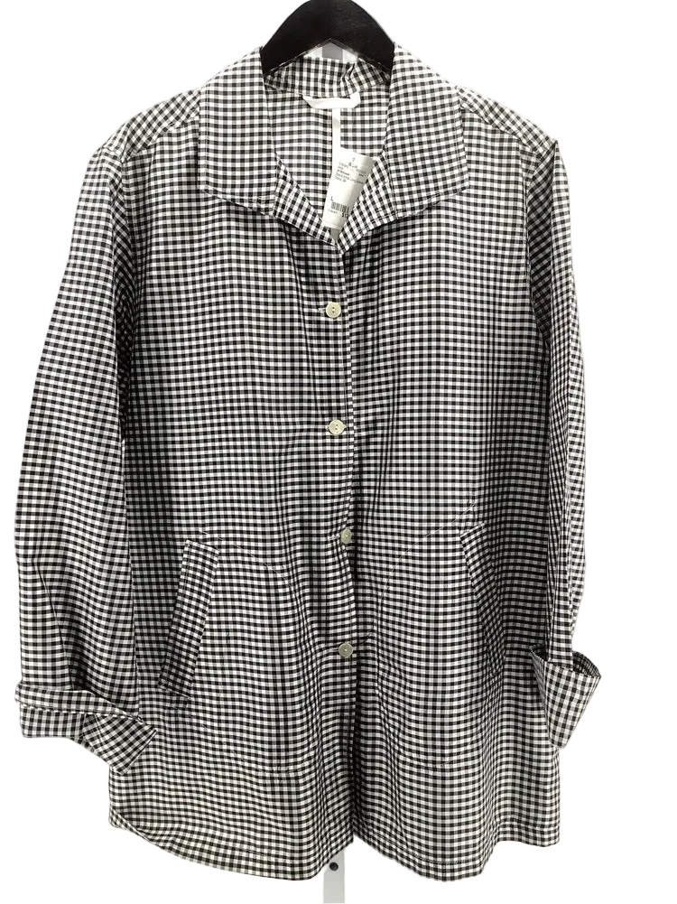 Jill McGowan Size L Black & White Oriana Jacket