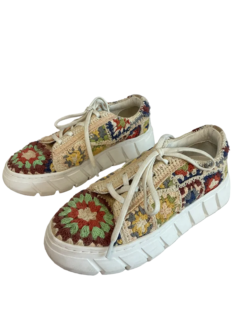Free People Shoe Size 7 Multi-Color Sneakers