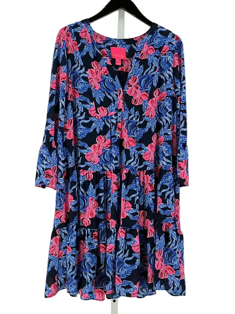 Lilly Pulitzer Size 12 Navy multi Dress