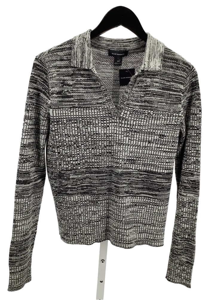 Club Monaco Size L Black & Gray Shirt