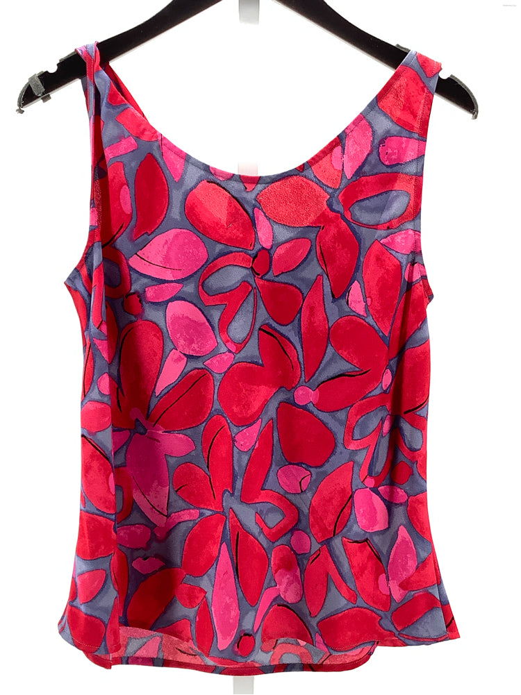 Nic & Zoe Size L Pink multi Happy Splash Tank Top