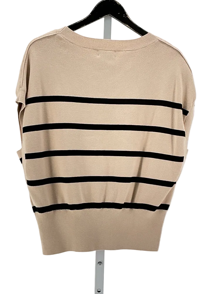Evereve Size XL Tan & Black Shirt