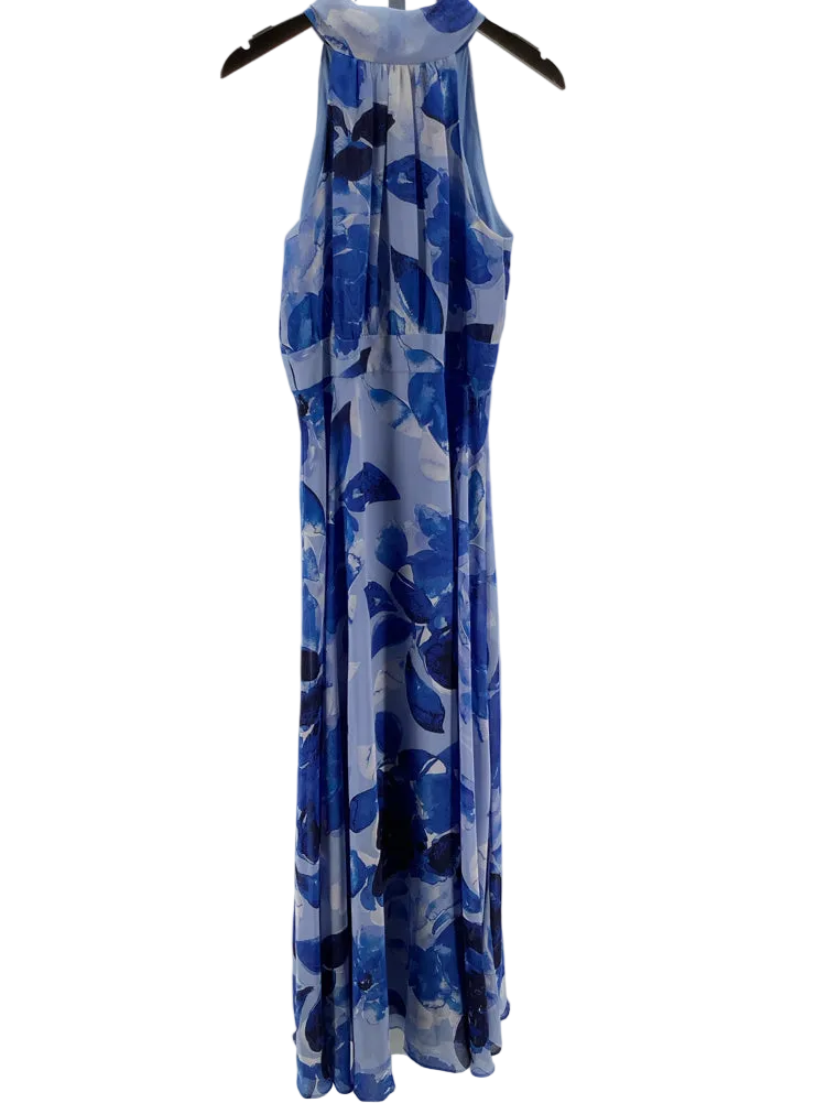 Eliza J Size 8 Blue & White Dress