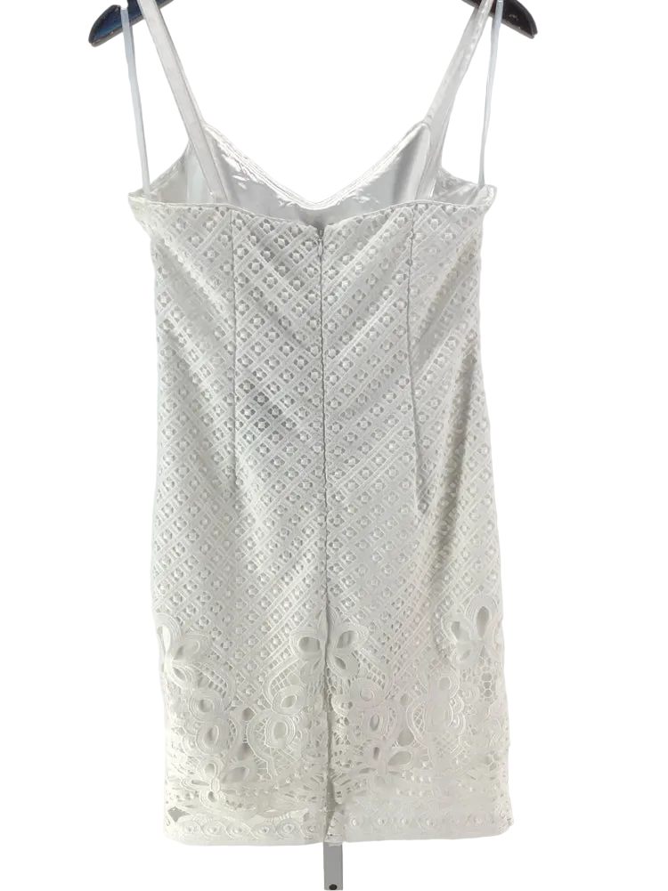 White House Black Market Size 8P White Dress