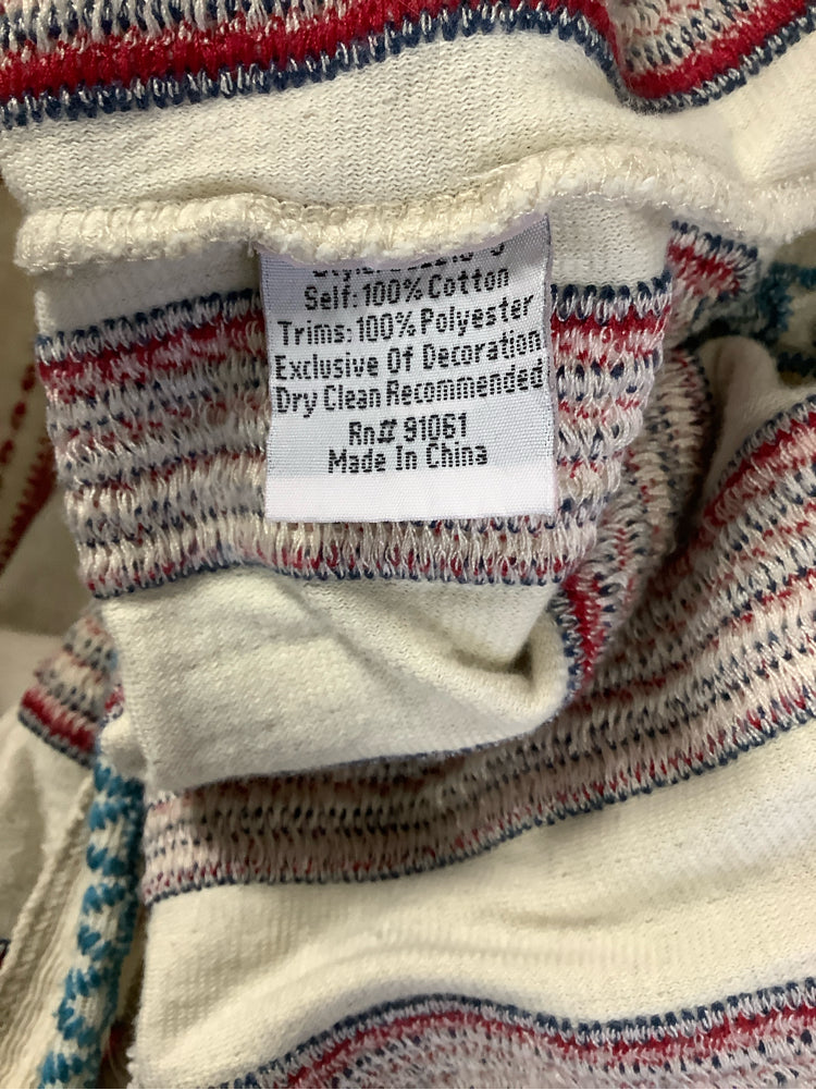 Johnny Was Size XL Cream multi Cardigan