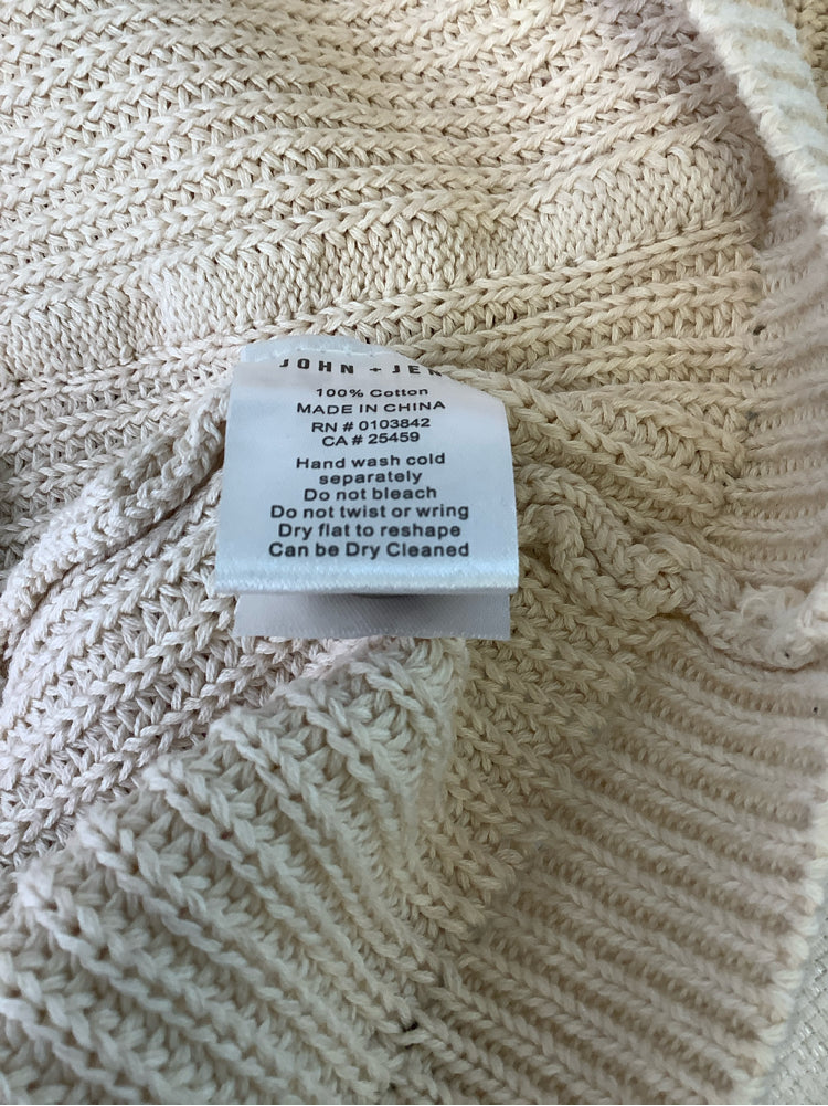John & Jenn Size XS Cream & Black Sweater
