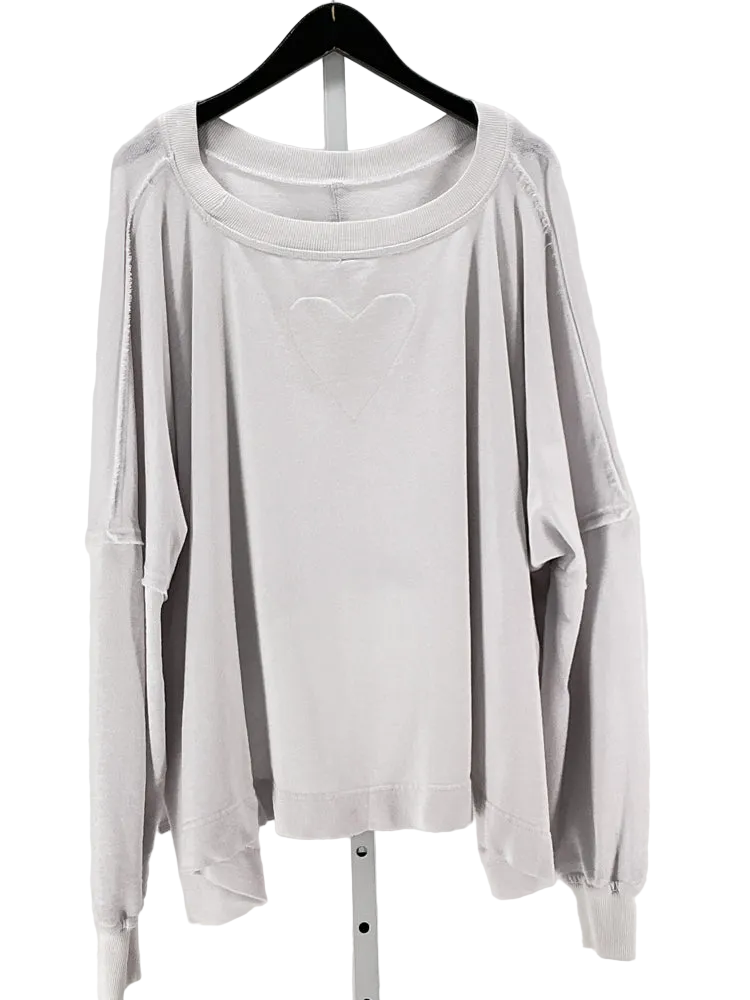 Free People Size S White Sweatshirt