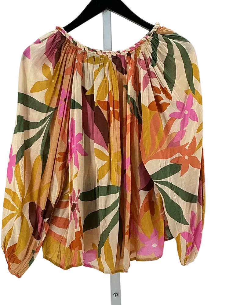 Velvet by Graham Spencer Size XS Tan Multi Shirt