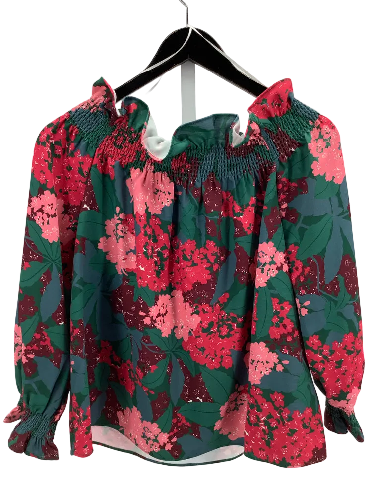 Tuckernuck Size M Green multi The Shoulder Shirt