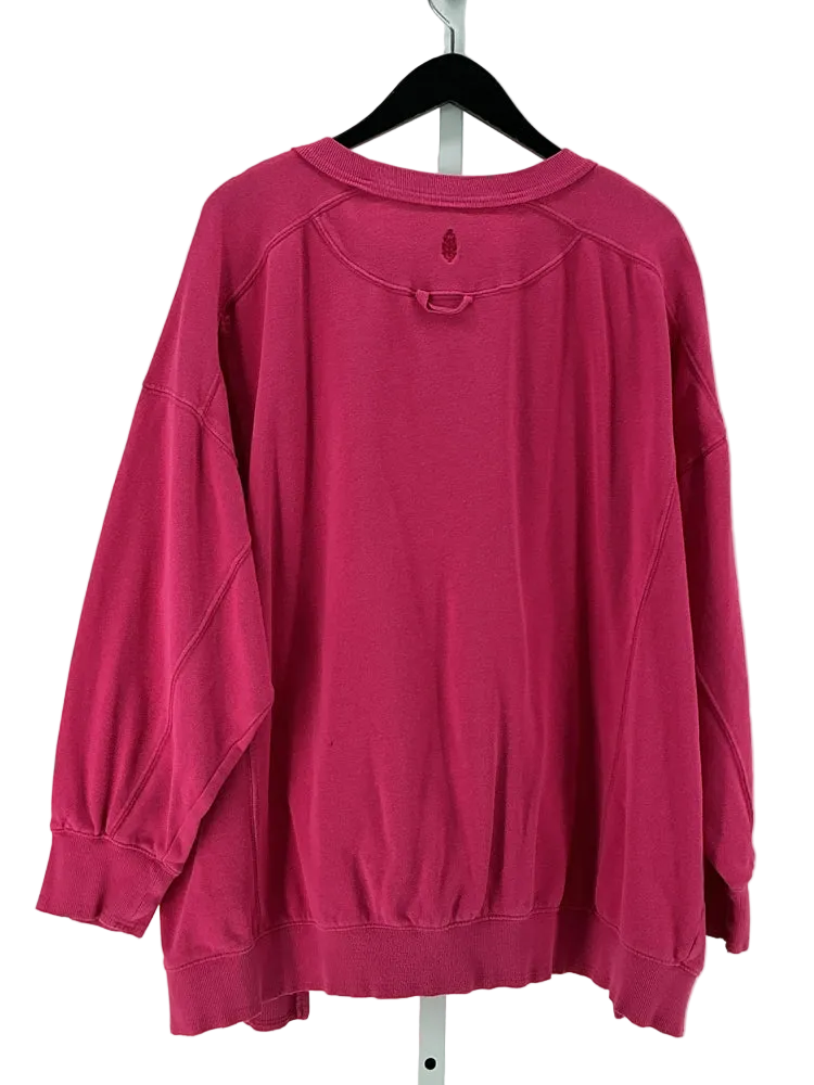 Free People Size L Pink Sweatshirt