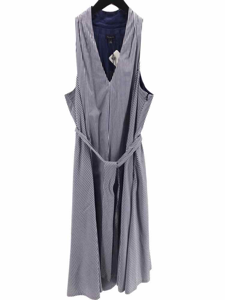 Talbots Size 14 Navy & white Dress