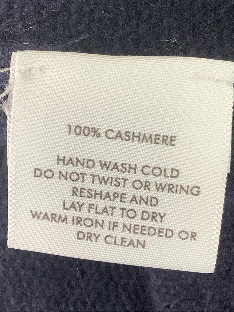 White + Warren Size L Navy Cardigan