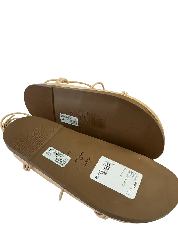 Schutz Shoe Size 8 Tan Calabria Sporty Sandals