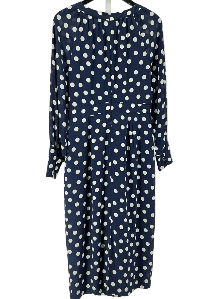 Boden Size 8L Navy & white Dress