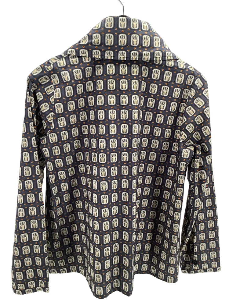 Tina Givens Size S Gray multi Sheila Shirt