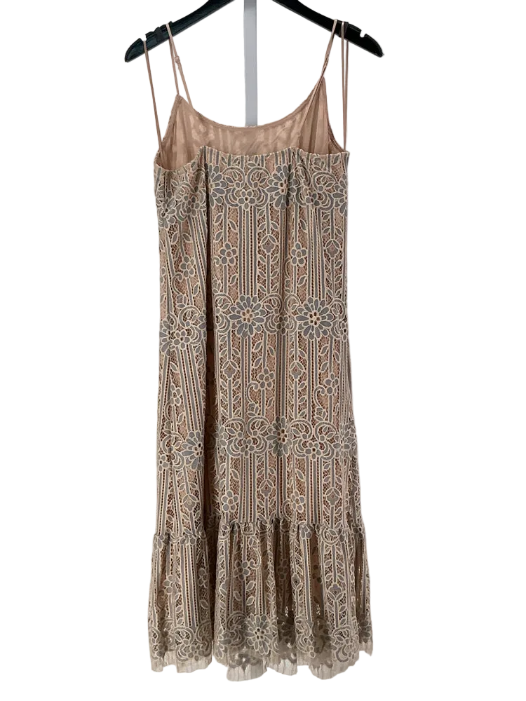 eri & ali Size S Tan & Blue Dress