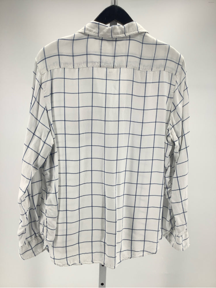 Frank & Eileen Size M White & blue Eileen Shirt
