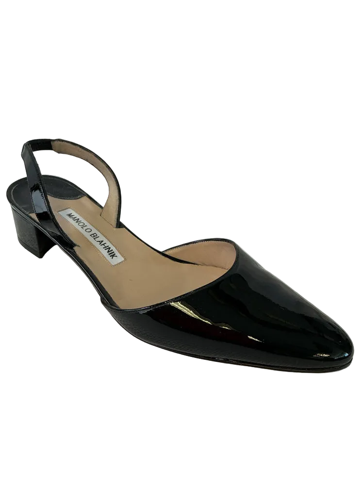 Manolo Blahnik Shoe Size 7.5 Black Flats