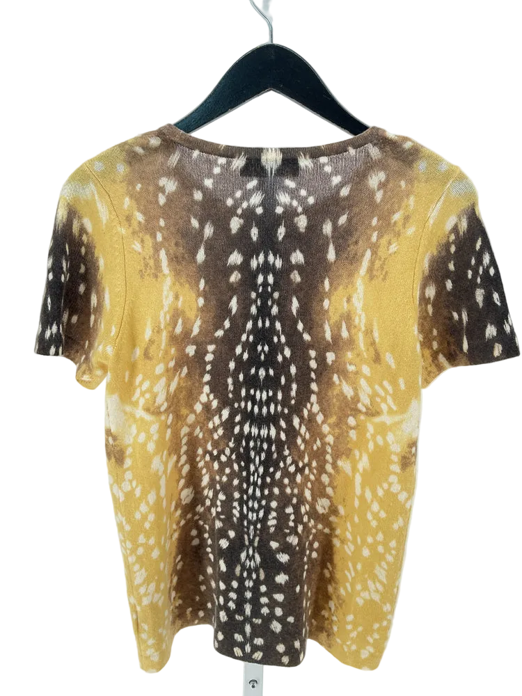 Magaschoni Size S Tan Multi Shirt