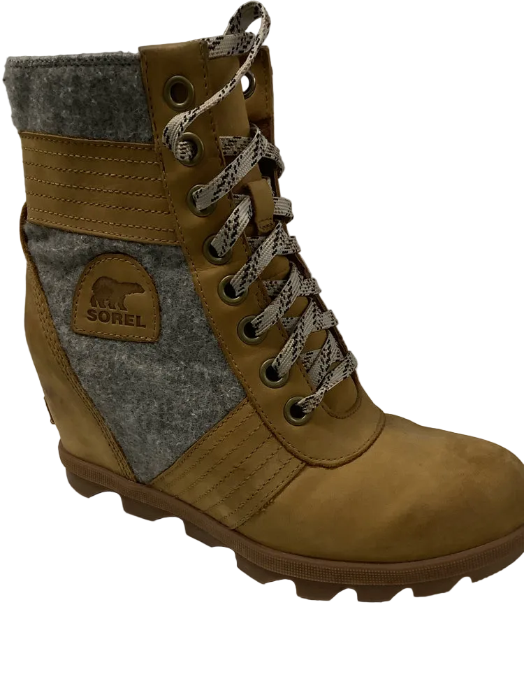 Sorel Shoe Size 8.5 Tan & Gray Lexie Booties