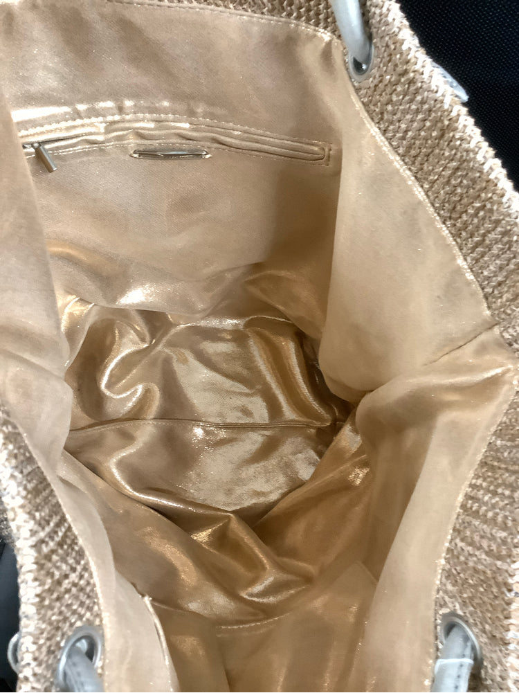 Monserat De Lucca Silver & Tan Tote